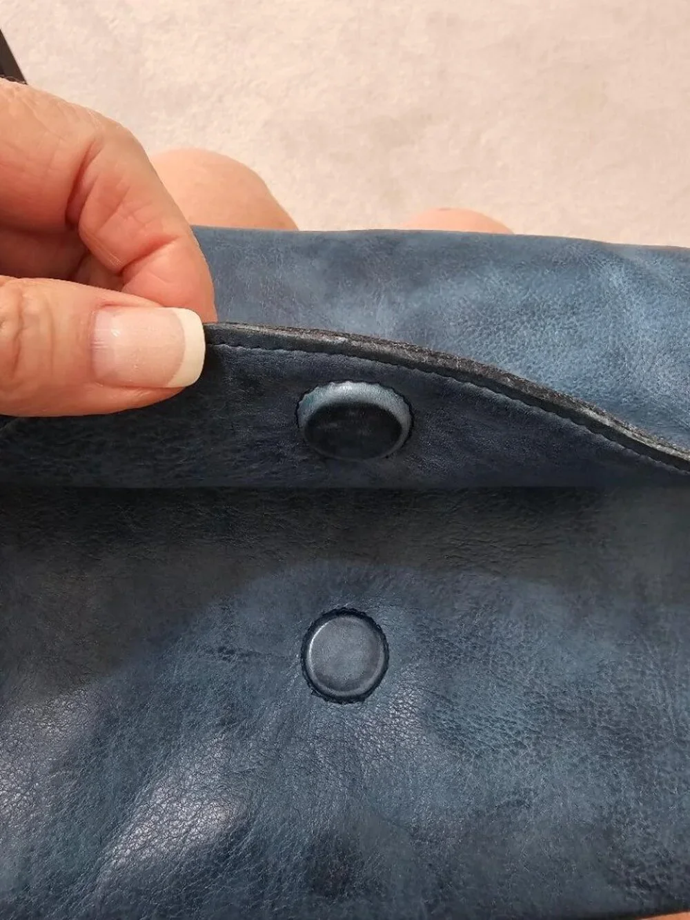latico Marcus Denim Leather Crossbody Bag